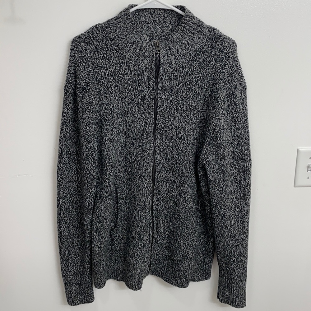 Converse Space Gray Full Zip Up Sweater Jacket